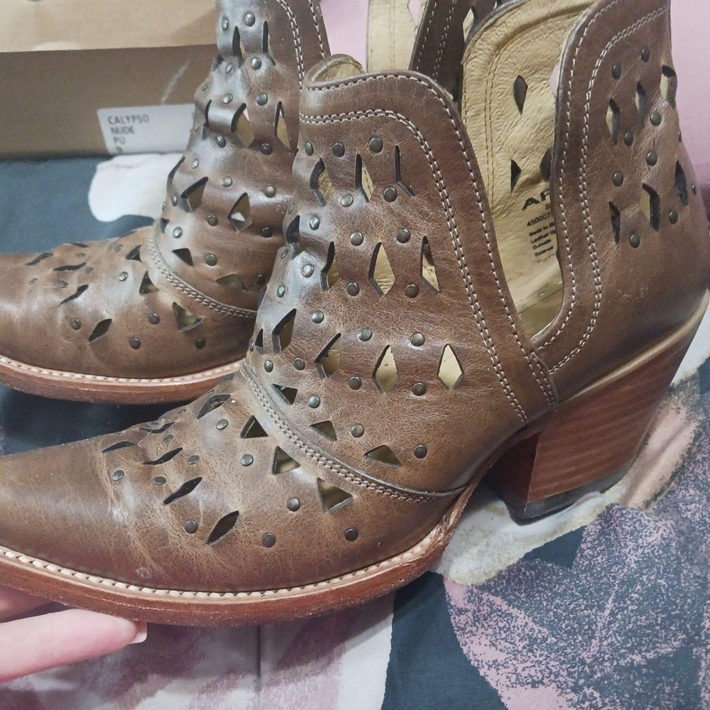 Brown Leather Ankle Boots
